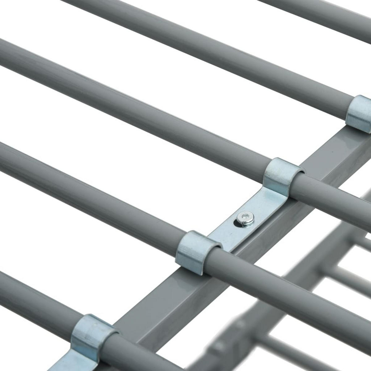 ETAGENBETTGESTELL GRAU METALL 140X200 CM/90X200 CM - Grau, Metall - vidaXL