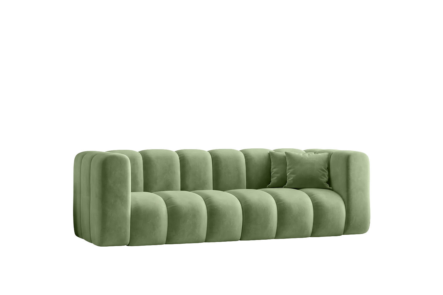 Kaiser Möbel Sofa Olivgrün 230x70x89 cm