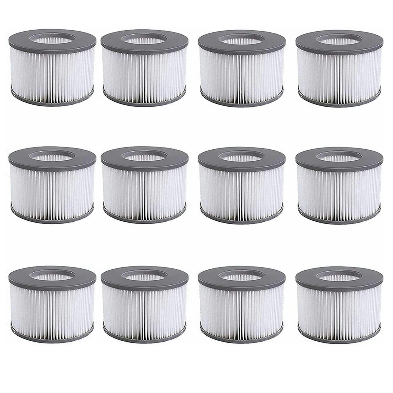 FILTERKARTUSCHE 12er Set für aufblasbare Pools - Grau, Textil (1/15/10cm)