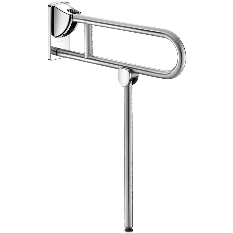 STÜTZKLAPPGRIFF mit klappbarem Fuß D32 L650 mm - Chromfarben, Metall (34.2/12.7/90cm) - Delabie