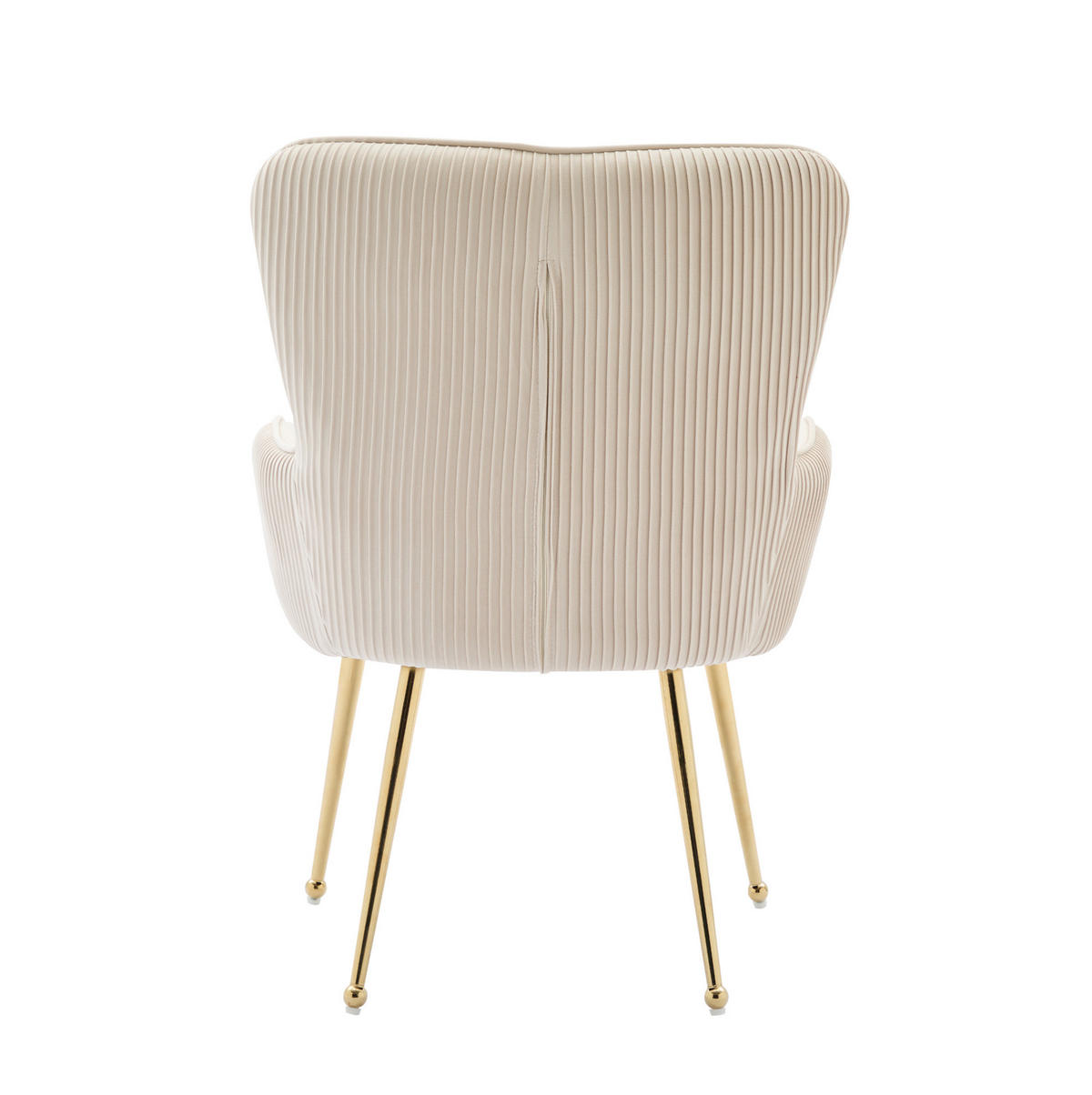 ESSZIMMERSTUHL 2er-Set mit Armlehnen Samt Beige/Gold - Beige, Metall (47.5/83/57cm) - Meubliv