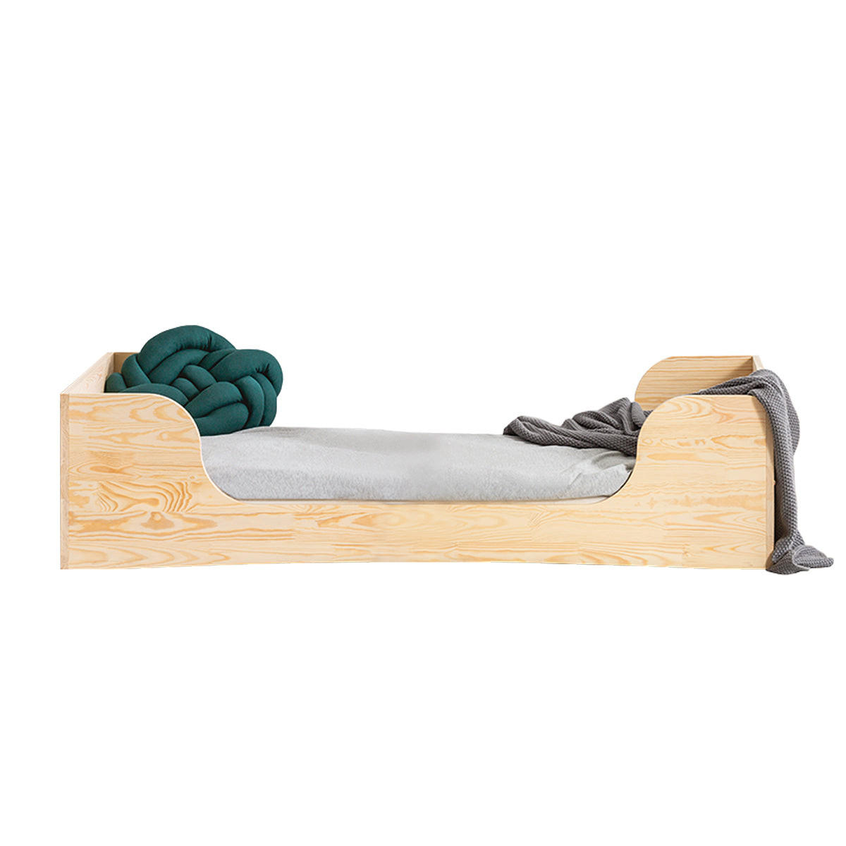 POSTEĽ 90/200 Noélie Prírodné drevo - hnedá, drevo (90/200cm) - Petits-meubles