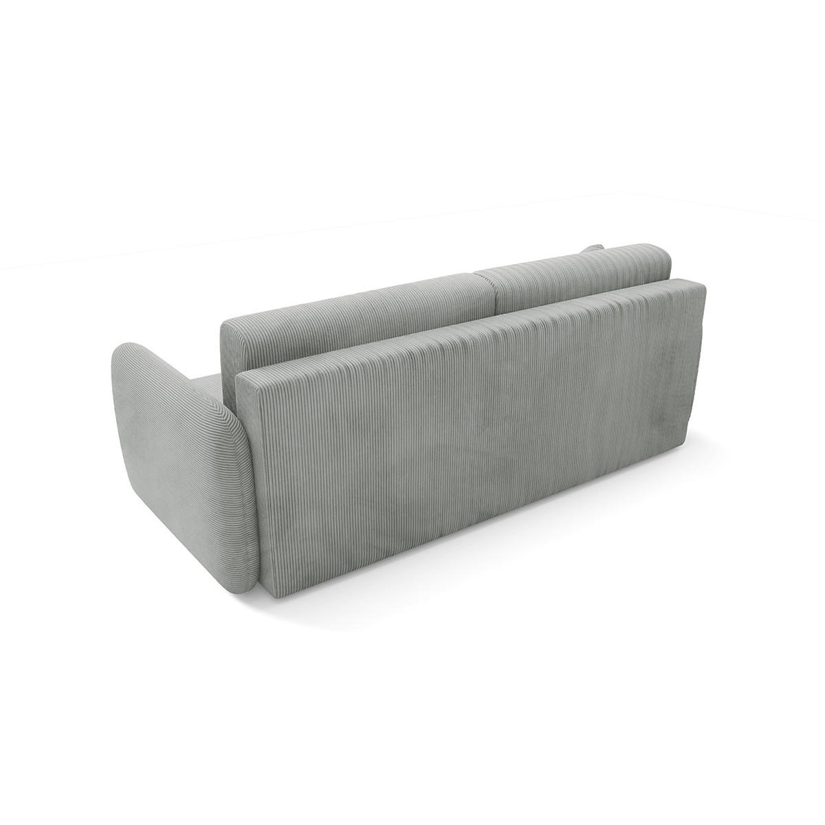 SOFA Dora 3 Sitzplätze Hellgrau - Grau, Holz (233/92/110cm) - Petits-meubles