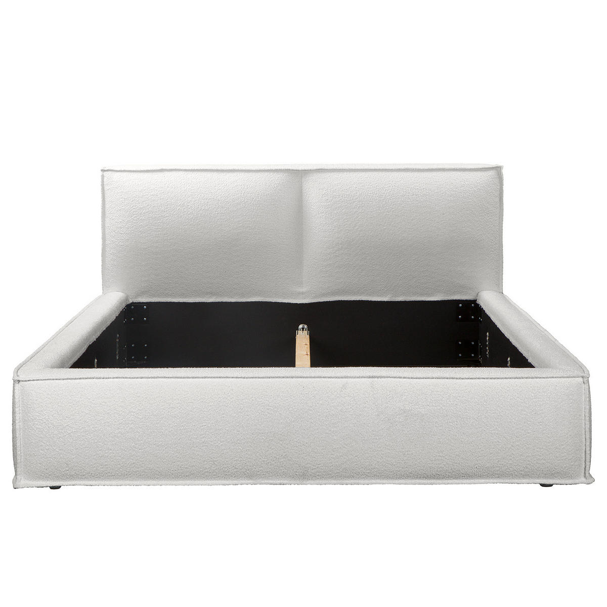 POLSTERBETT - Hellgrau, Textil (180/200cm) - home24