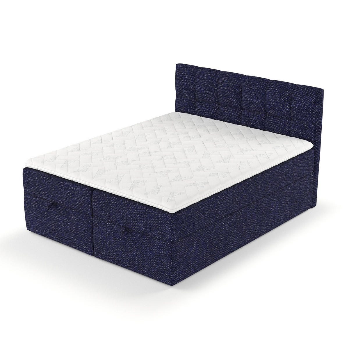 BOXBETT Shay Marineblau 160/200 cm - Schwarz/Dunkelblau, Holz/Holzwerkstoff (160/200cm) - Maison de Reve