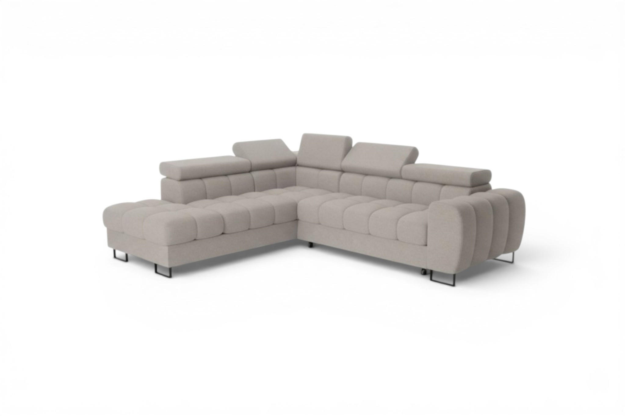 Fun Möbel Ecksofa Grau 260x225 cm