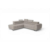 ECKSOFA Bastien Max Mit Schlaffunktion - Grau, Holzwerkstoff/Textil (225/260cm) - Fun Möbel