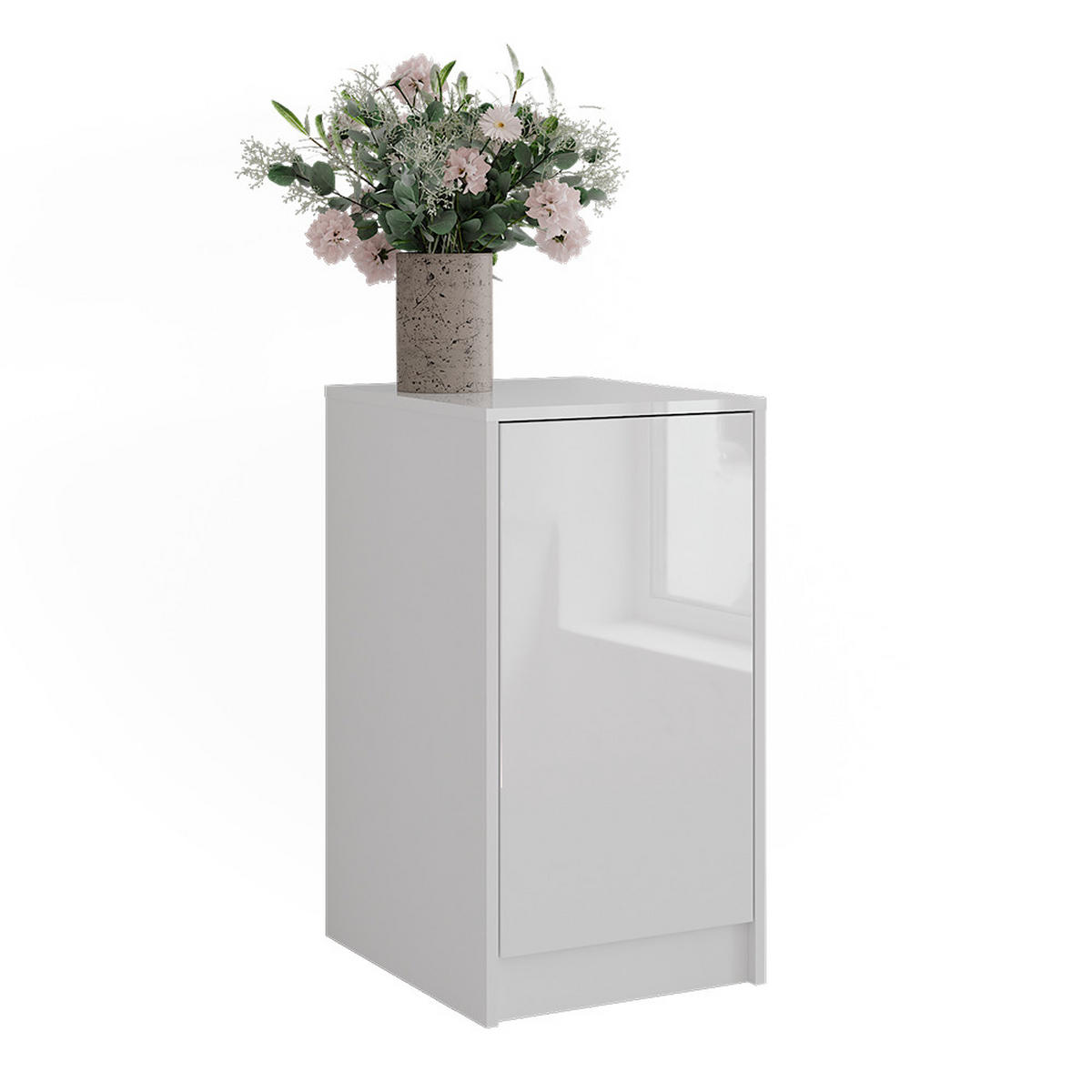 KREDENC Sherry Bílá - vysoce lesklá bílá, kompozitní dřevo (40.2/76/50.1cm) - Vicco