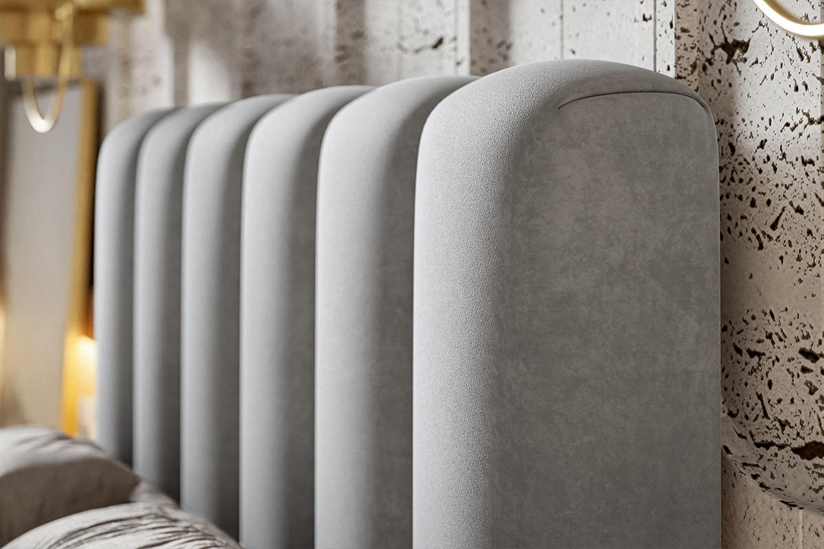 POLSTERBETT 200x200 Pearl, Samtstoff, Bettkasten, Lattenrost, Beige - Beige, Holz/Textil (200/200cm) - Emporius