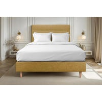 KOPFTEIL Modell Linien – Gelber Stoff 140 cm - Gelb/Beige, Karton/Holz (140/120/10cm) - Sommeil de Plomb