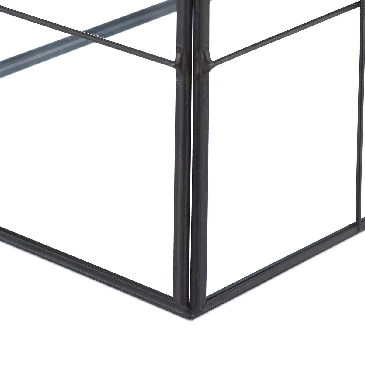 PFLANZENTERRARIUM - Transparent, Glas/Metall (23/21/14cm) - Relaxdays