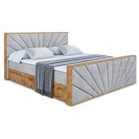 BOXBETT mit Matratze H3 und Lattenrost - LOLLI6-Z - 140x200 - Grau Monolith - Grau, Holzwerkstoff (140/200cm) - ALTDECOR