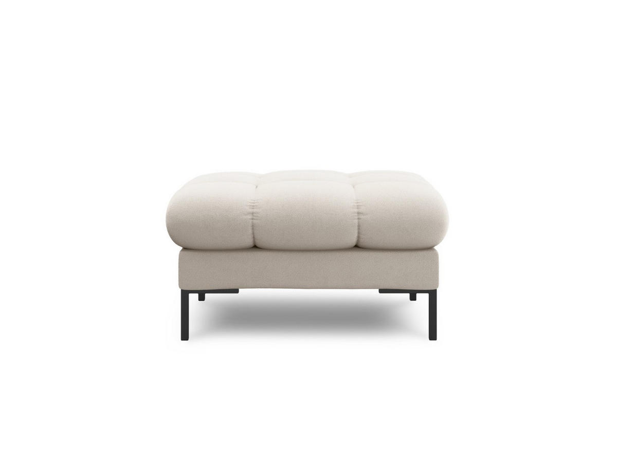 POUF Mamaia aus strukturiertem Stoff beige - Beige, Textil (60/41/60cm) - Micadoni