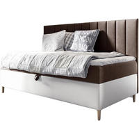 KINDERBETT MAYA 2 - Braun/Weiß, Holzwerkstoff (82/202cm) - Meblini