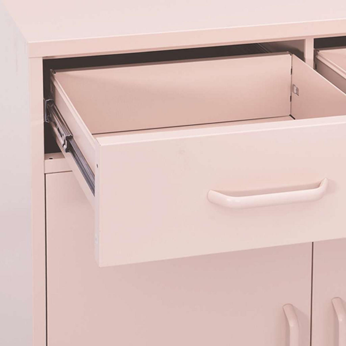 LAGERSCHRANK Rosa 80/35/101,5 Cm Stahl - Rosa, Metall (35/101.5/80cm) - vidaXL