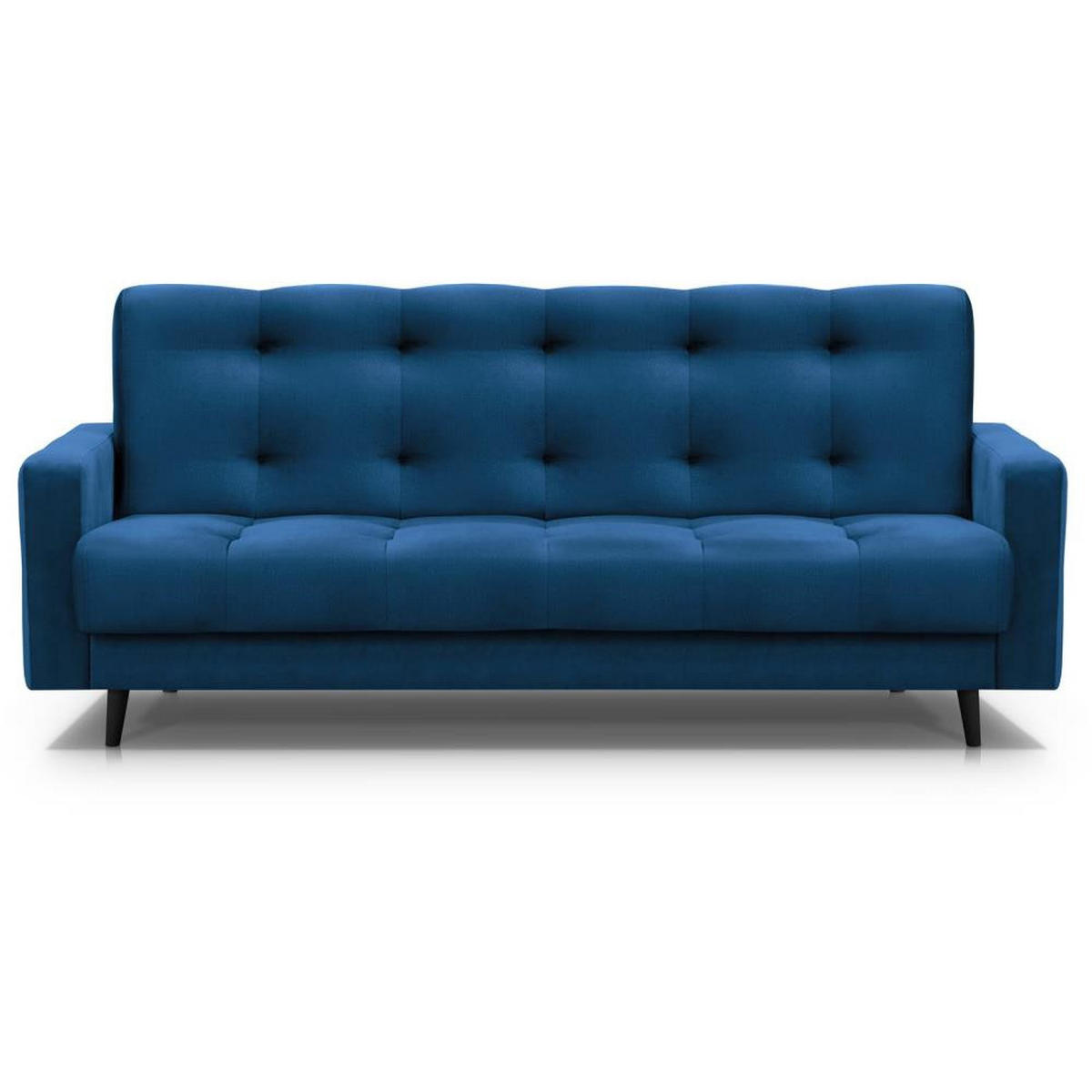 3-SITZER Schlafsofa Nancy Bis dunkelblau - Dunkelblau, Holz/Textil (220/89/93cm) - Beautysofa