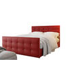 BOXBETT KLEO 180x200, mit Matratze H3 und Topper, Madryt 160 - Rot, Holz/Kunststoff (180/200cm) - Bedante