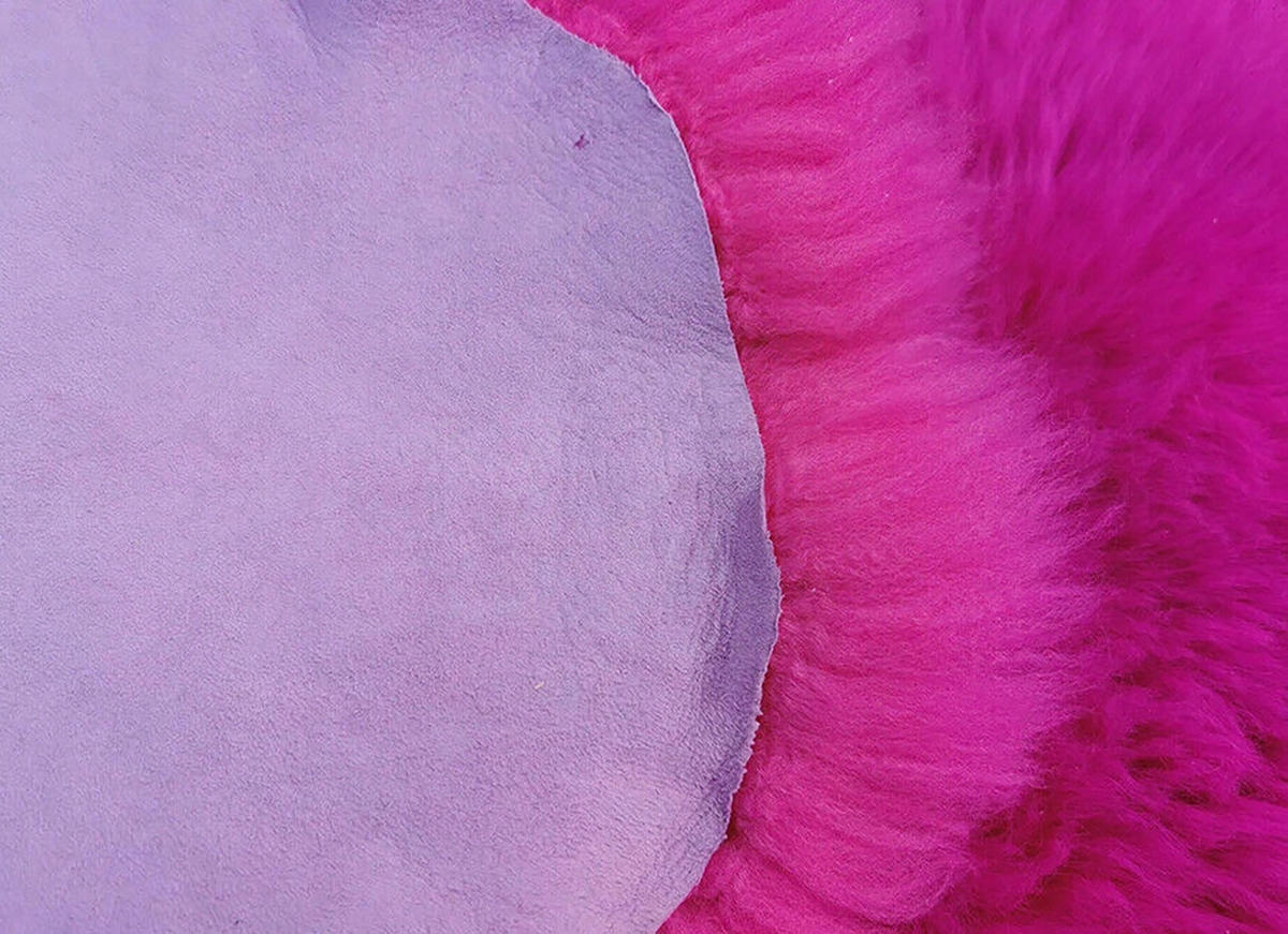 LAMMFELL Öko bunt gefärbt weich Fell Teppich Fuchsia ca. 110 cm - Magenta, Fell (60/110cm) - Provellus