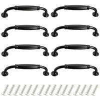 MÖBELGRIFF 8er-Set 96 mm Aluminium - Schwarz, Metall (2.1/3.6/11.6cm)