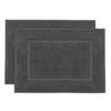 BADEMATTE, 2er-Set, 50x70 cm, 100% Baumwolle - Graphitfarben, Textil (50/70cm) - Zollner