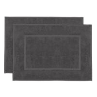 BADEMATTE, 2er-Set, 50x70 cm, 100% Baumwolle - Graphitfarben, Textil (50/70cm) - Zollner