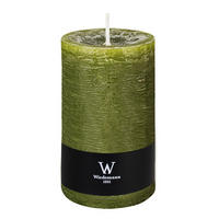 STUMPENKERZE Rustik Marble Style Olive 190 x Ø 98 mm, 1 Stück - Olivgrün, Paraffin (10/19cm) - Wiedemann Kerzen
