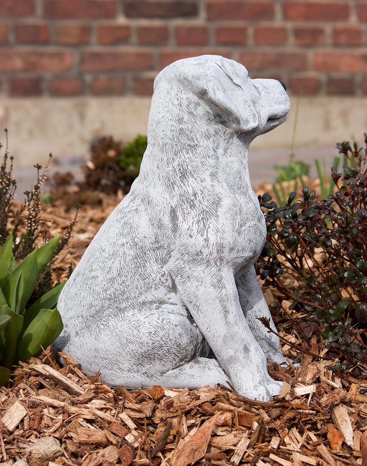 STEINFIGUR großer Labrador, frostfest, massiver Steinguss - Grau, Stein (20/36/30cm) - stoneandstyle