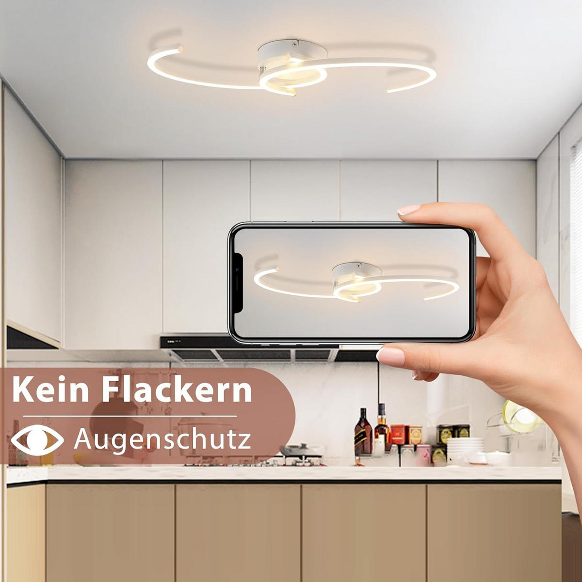 LED-DECKENLEUCHTE Zornhainbach 61.6/7.0/23.0 cm - Weiß, Metall (23/61.6/7cm) - ZMH