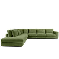 ECKSOFA XL links VERUS - Grün, Holz/Holzwerkstoff (377/328cm) - KONSIMO®