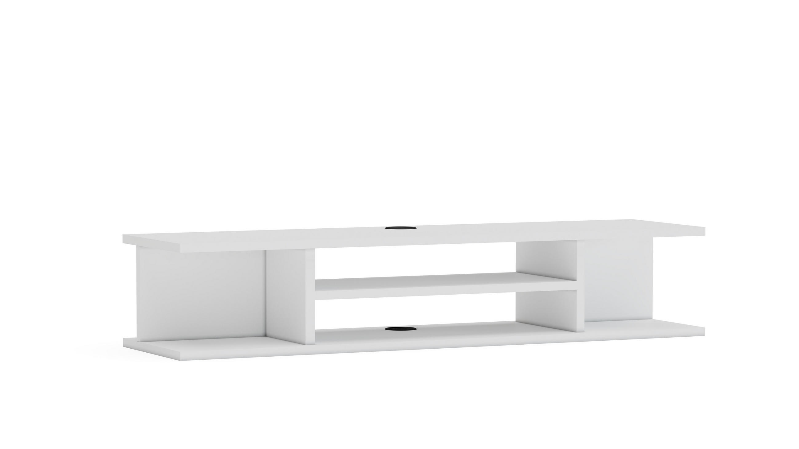 TV-ELEMENT Pivot Weiß - Weiß, Holzwerkstoff (29.5/23.2/120cm) - Decorotika