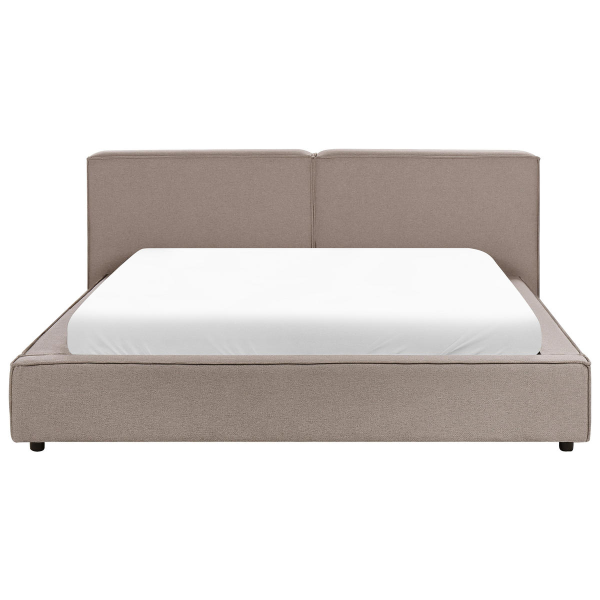 POLSTERBETT mit Lattenrost 180/200 cm Braun Linards - Hellbraun, Textil (180/200cm) - Beliani