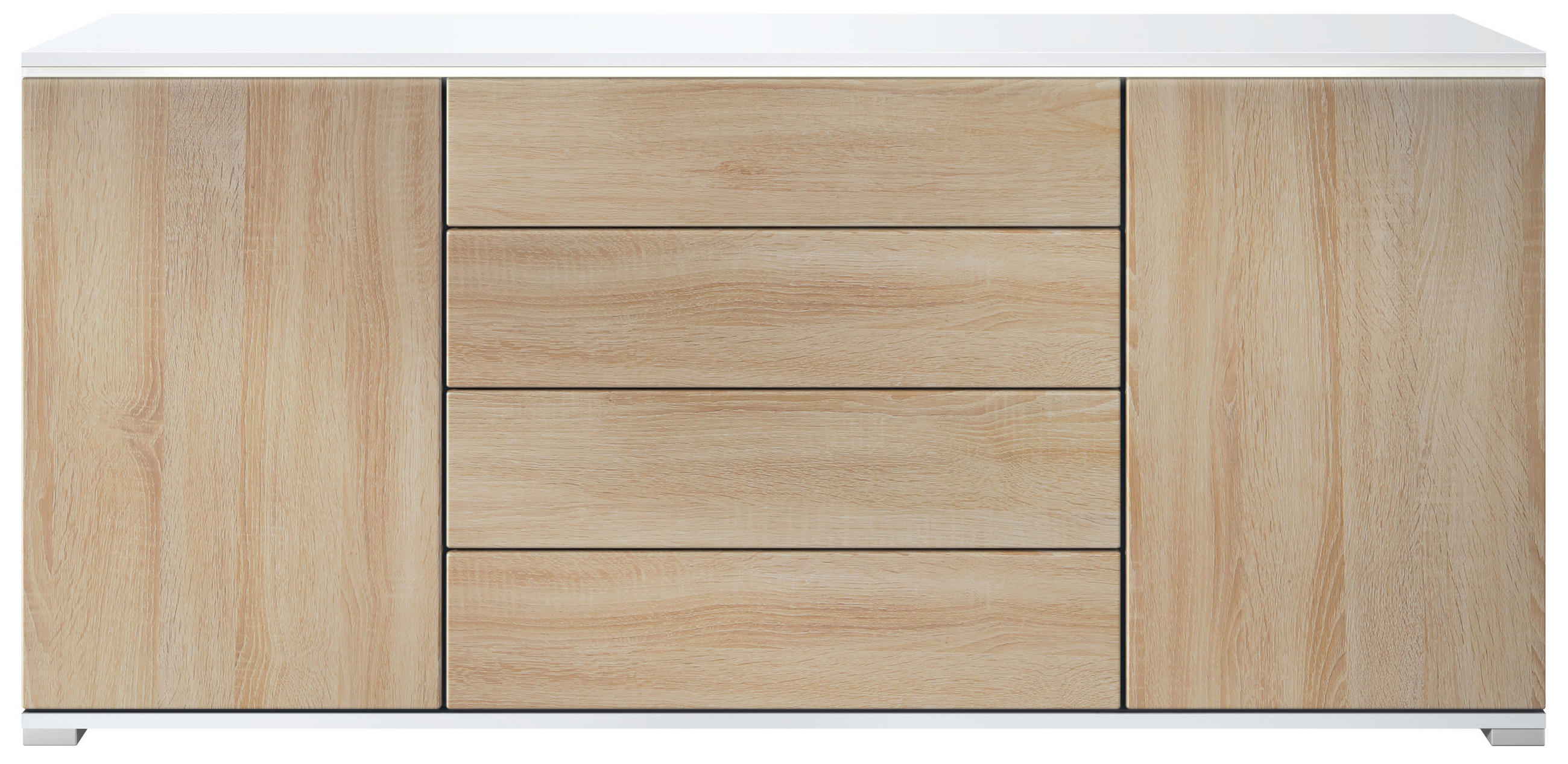 SIDEBOARD Faro Eiche sägerau - Eiche San Remo, Holzwerkstoff (166.5/75.5/35cm) - Vladon