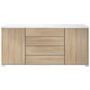 SIDEBOARD Faro Eiche sägerau - Eiche San Remo, Holzwerkstoff (166.5/75.5/35cm) - Vladon