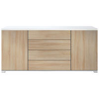 SIDEBOARD Faro Eiche sägerau - Eiche San Remo, Holzwerkstoff (166.5/75.5/35cm) - Vladon