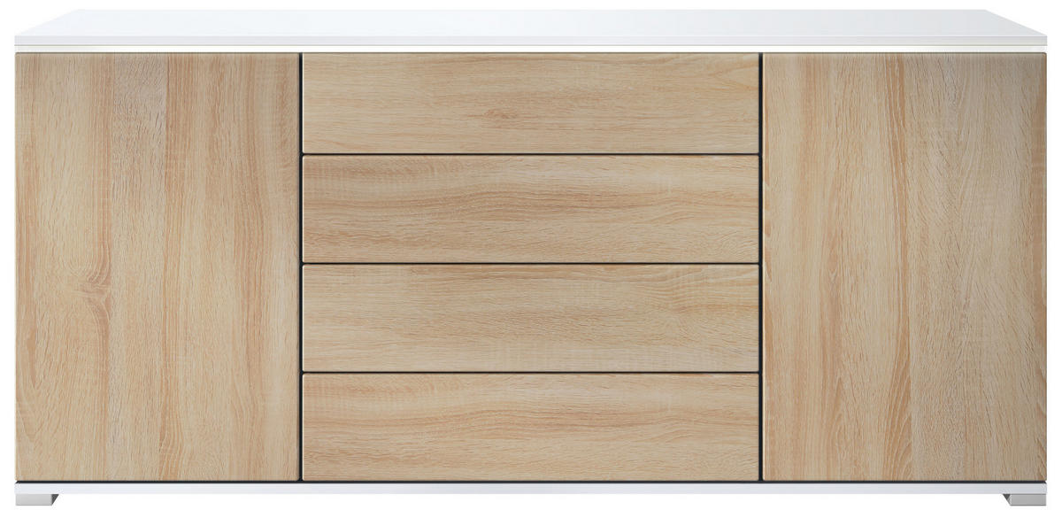 SIDEBOARD Faro Eiche sägerau - Eiche San Remo, Holzwerkstoff (166.5/75.5/35cm) - Vladon