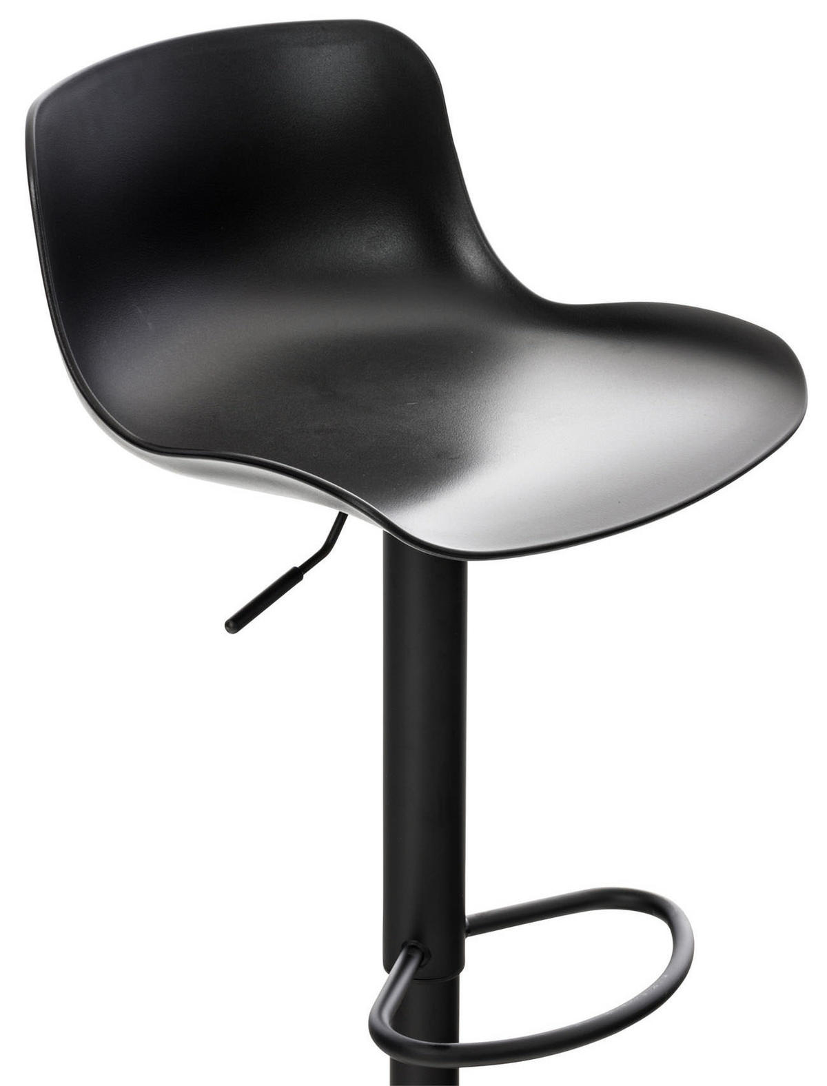BARHOCKER 4er Set Kunststoff schwarz - Schwarz, Kunststoff/Metall (44/81/44cm) - CLP