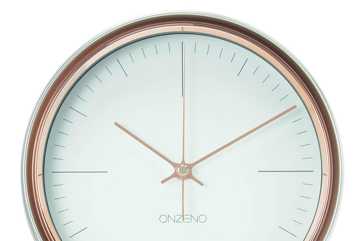 WANDUHR Design Weiß 22/22cm - Weiß, Glas/Holzwerkstoff (0.6/22.4/7cm) - ONZENO
