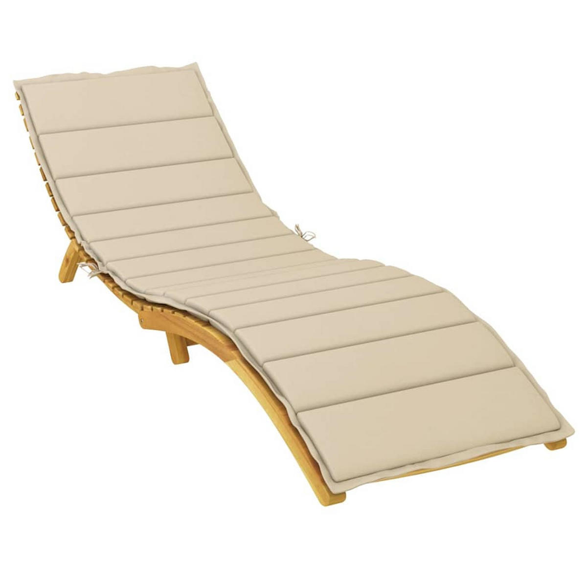 SONNENLIEGEN-AUFLAGE Beige 200/60/3 Cm Oxford-Gewebe - Beige, Textil (60/3/200cm) - vidaXL