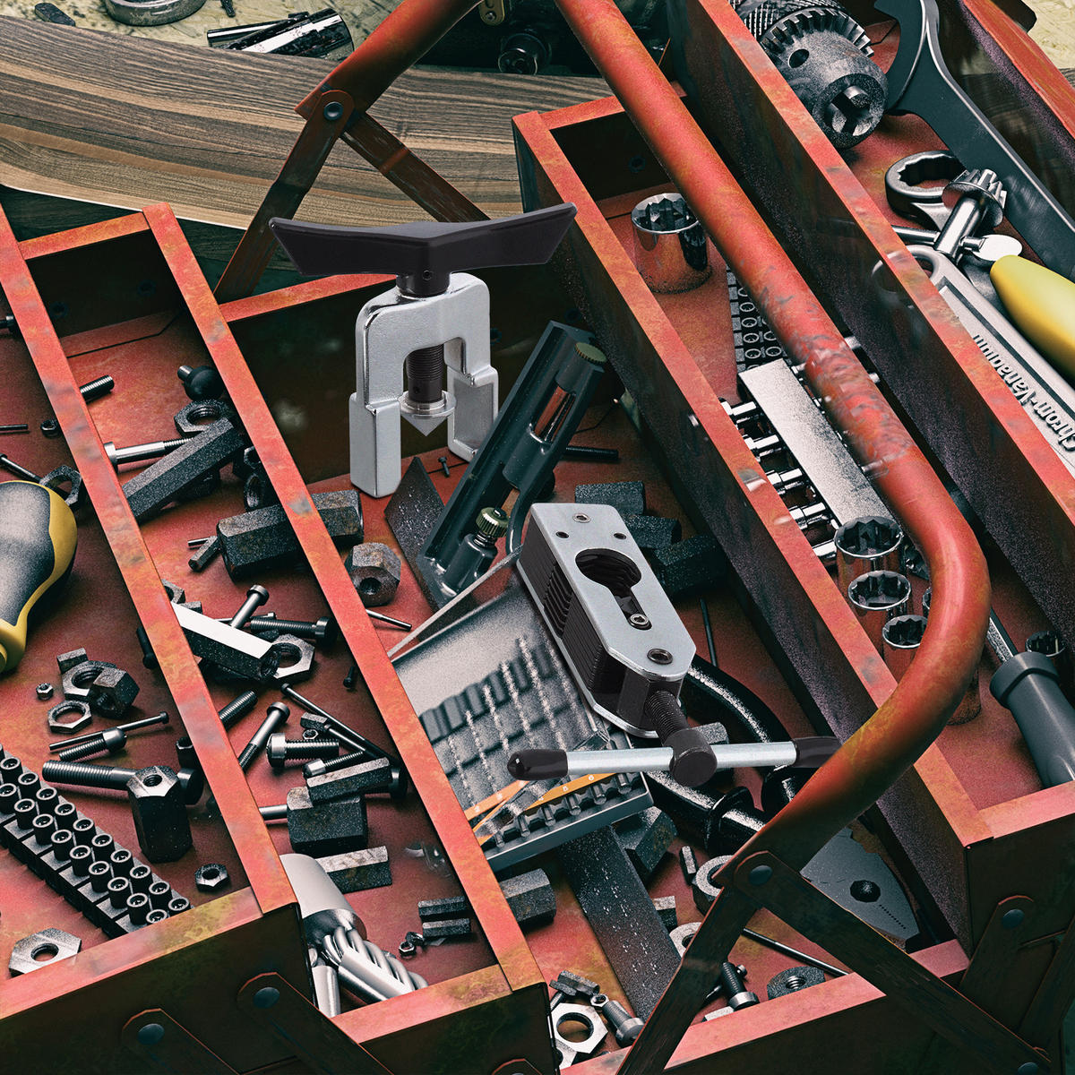 BÖRDELGERÄT - Multicolor, Metall (11/13/11cm) - Relaxdays