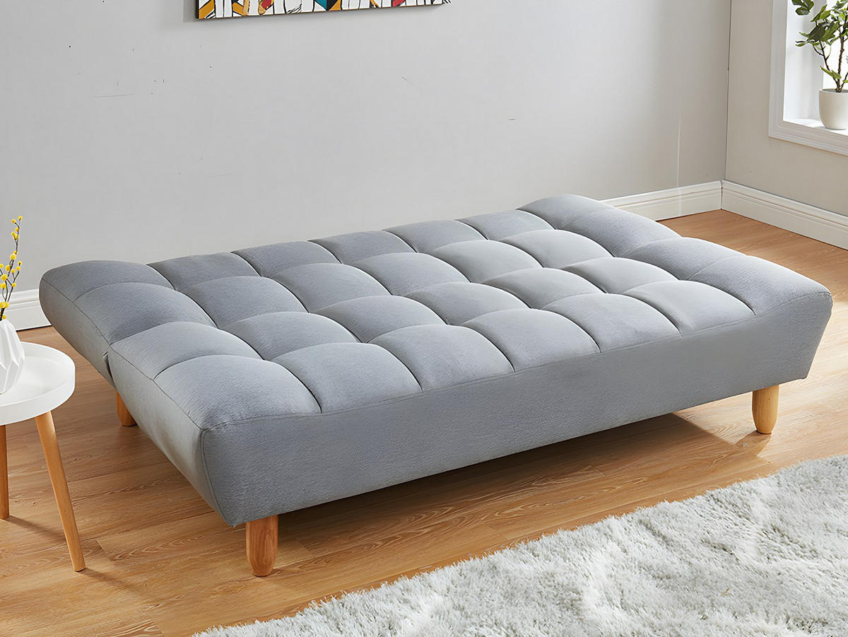 SCHLAFSOFA - 3 Personen - Stoff - Grau - - Grau, Textil (182/87/97cm) - Vente-Unique