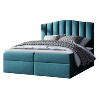 BOXBETT Lindos - Türkis, Holz (120/200cm) - MIRJAN24