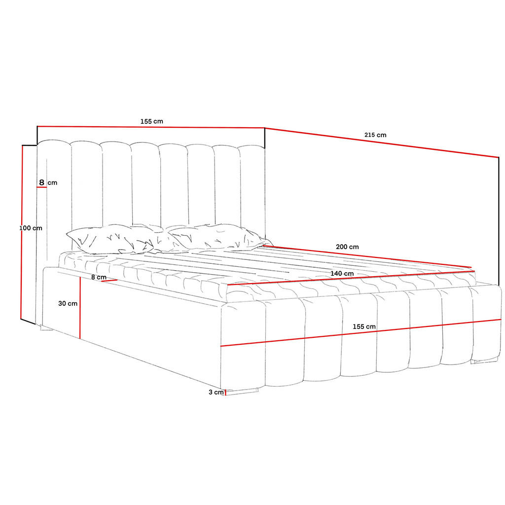 Thumbnail - Marpur Polsterbett, Gelb, Textil, Höhe ca. 18 cm, 140x200 cm, Oeko-Tex® Standard 100, Schlafzimmer, Betten, Polsterbette...