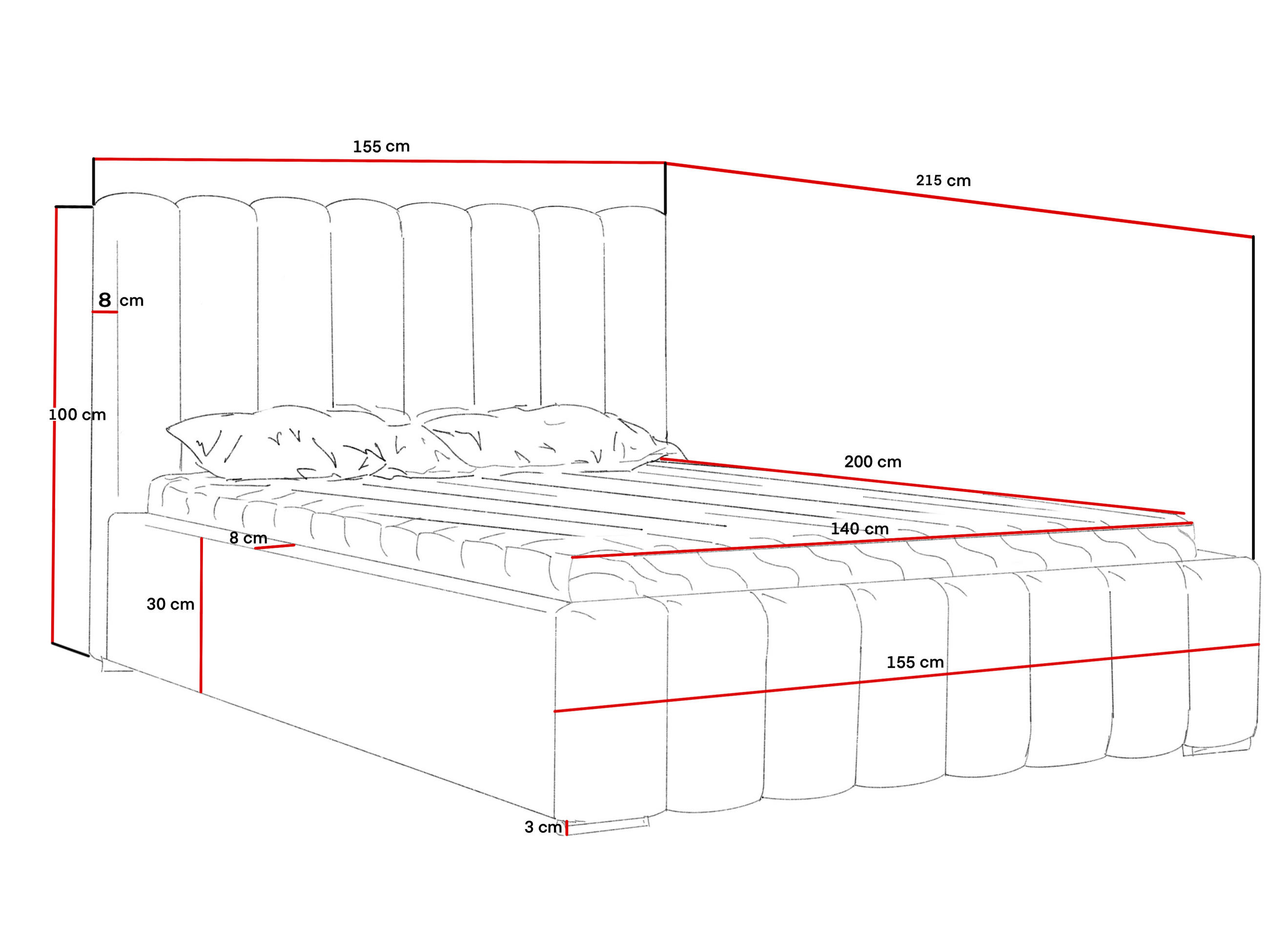 Thumbnail - Marpur Polsterbett, Lila, Textil, Höhe ca. 18 cm, 140x200 cm, Oeko-Tex® Standard 100, Schlafzimmer, Betten, Polsterbette...