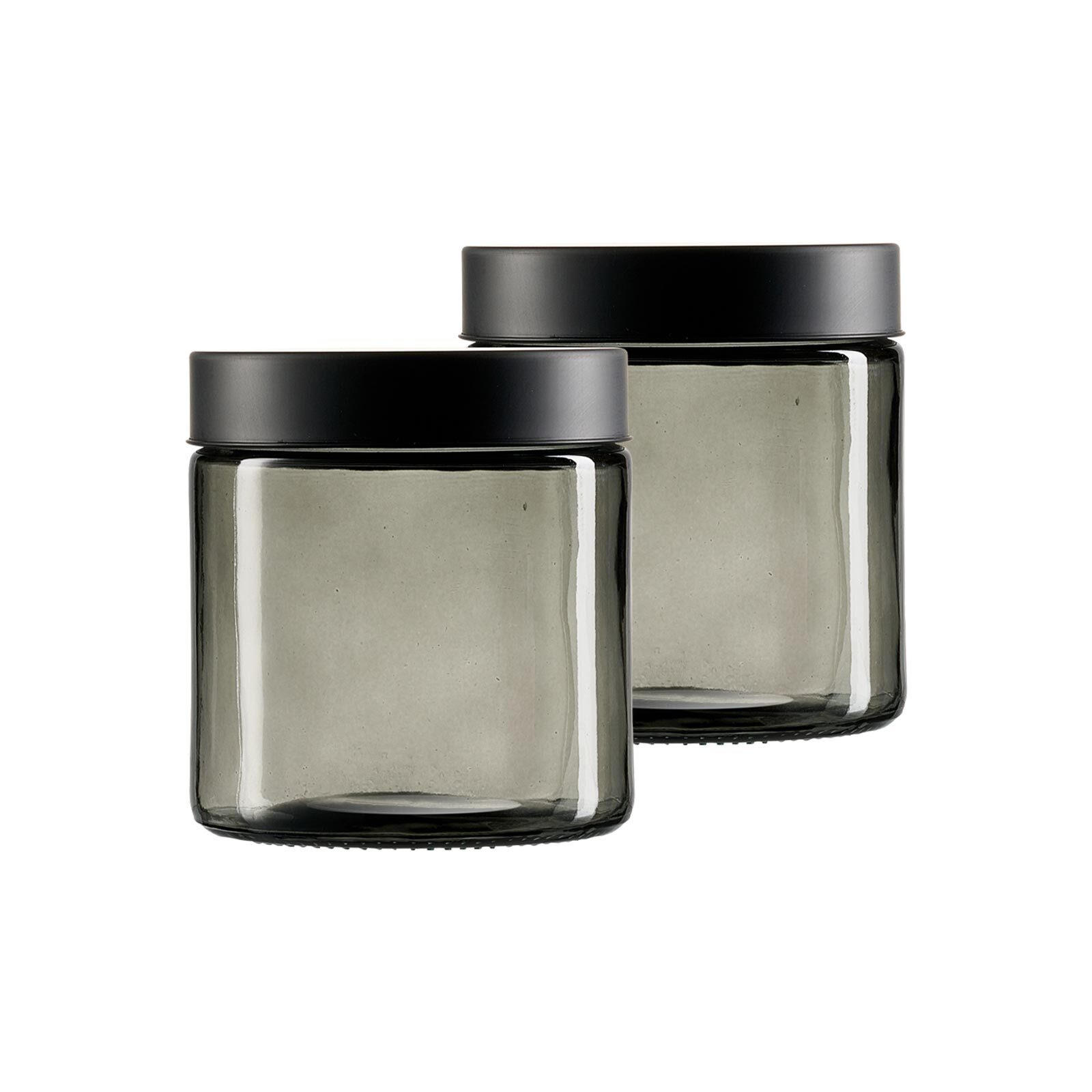 VORRATSGLÄSER Lumos grau 800 ml 2er Set - Grau, Glas (11/12/11cm) - Ritzenhoff Breker