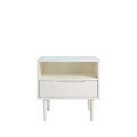 NACHTTISCH Enola Weiß 50 cm x 50 cm - Weiß, Holzwerkstoff (50/50/35cm) - Kenay Home