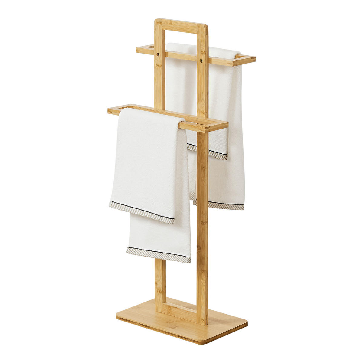 HANDTUCHSTÄNDER Træna - Naturfarben, Holz (33.5/85/20cm) - [en.casa]
