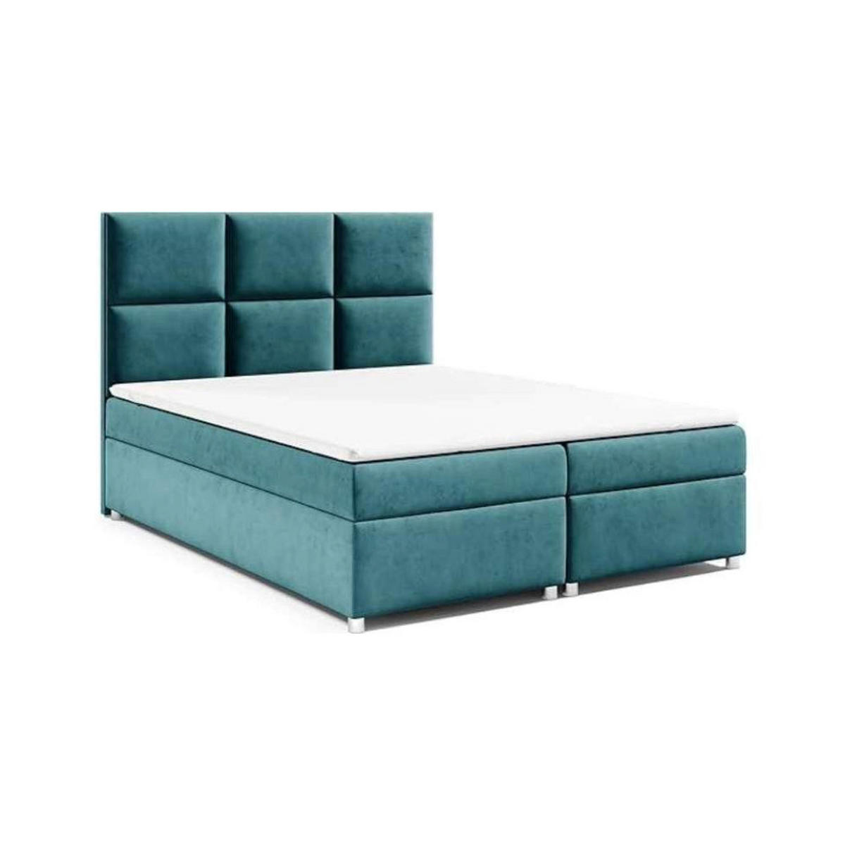 BOXBETT mit Bettkasten Trinity K-12 Bonellfederkern - Hellblau, Holz/Holzwerkstoff (140/200cm) - Best For Home