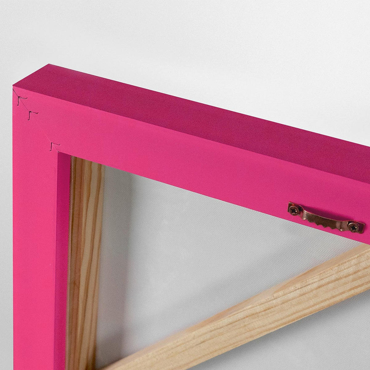 GEMÄLDE Löwengrazie Schattenfugenrahmen Pink 120x80 cm - Pink, Holz (120/80cm) - YS-art gallery