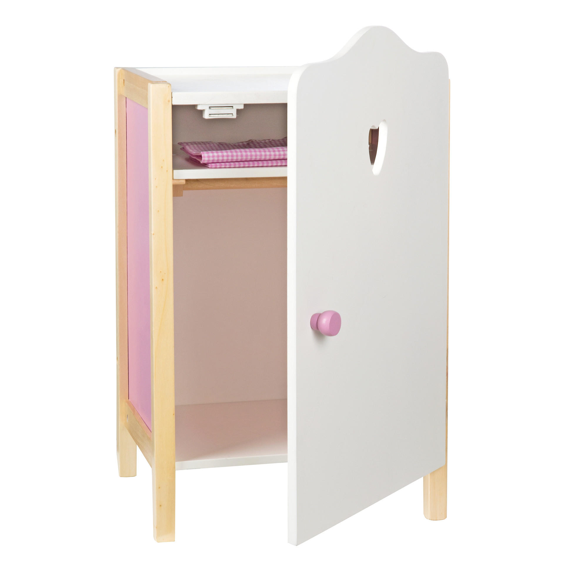 PUPPENKLEIDERSCHRANK Scarlett - Multicolor, Holzwerkstoff (29.5/52/26cm) - Roba