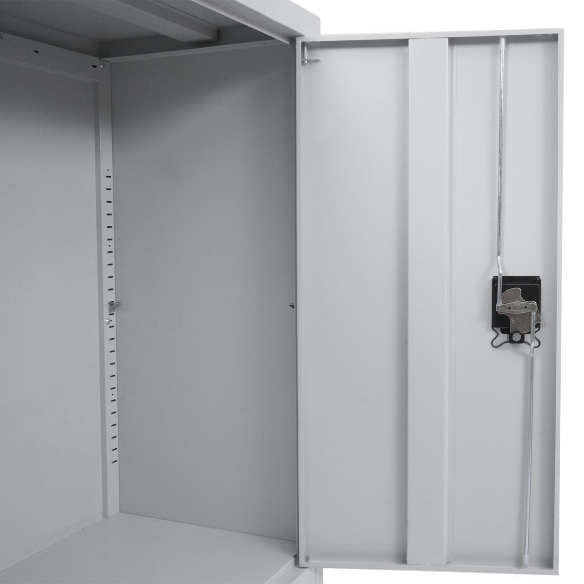 AKTENSCHRANK Hellgrau - Hellgrau, Metall (80/98/40cm) - MCW